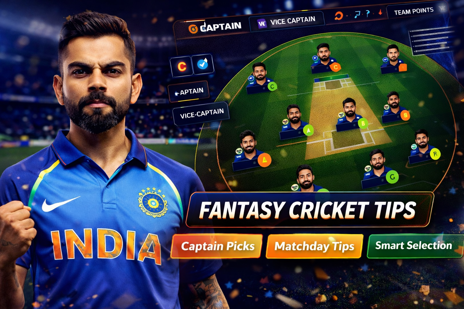Come Sport Hub role based fantasy cricket checklist