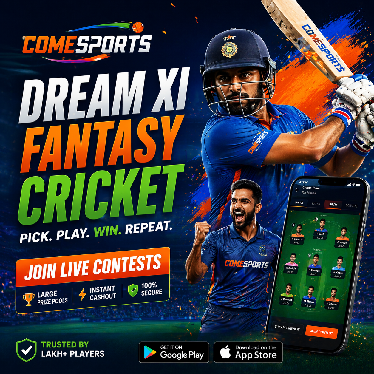 Come Sport Hub fantasy sports main visual